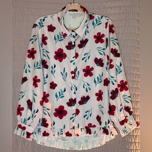 Floral Button-Up Blouse - 3/$50 bundle deal
